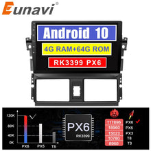 Cargar imagen en el visor de la galería, Eunavi car radio stereo multimedia pc player for Toyota Vios 2013-2016 2 din headunit GPS TDA7851 Subwoofer USB Android 10