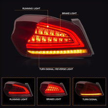 Charger l&#39;image dans la galerie, VLAND Tail Lights Assembly For 2015-2019 Subaru WRX / WRX STI Tail Lamp With Sequential Turn Signal