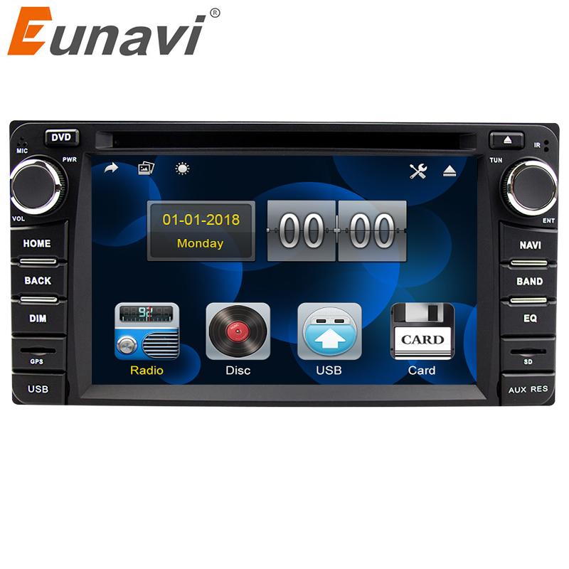 Eunavi 2din car dvd radio player for Toyota Hilux VIOS Old Camry Prado RAV4 Prado 2003-2008 gps navigation stereo touch screen