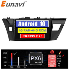 Charger l&#39;image dans la galerie, Eunavi Octa 8 core car radio for Toyota Corolla E180 2013-2016 multimedia car gps navigation PX6 WIFI 4G+64G android 10