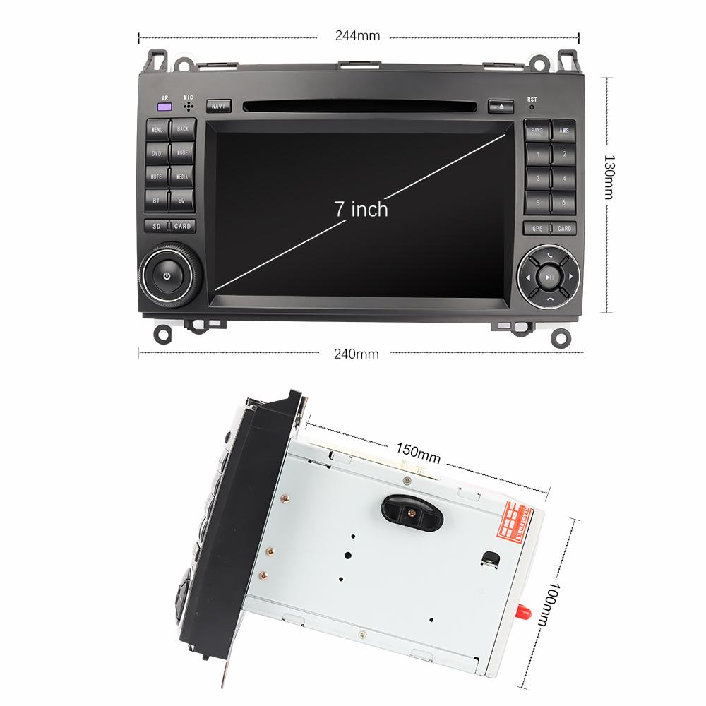 Eunavi 2 Din Android 10 Car Multimedia Player DVD Radio GPS Auto For Mercedes Benz B200 B class W245 B170 W209 W169 Sprinter DSP