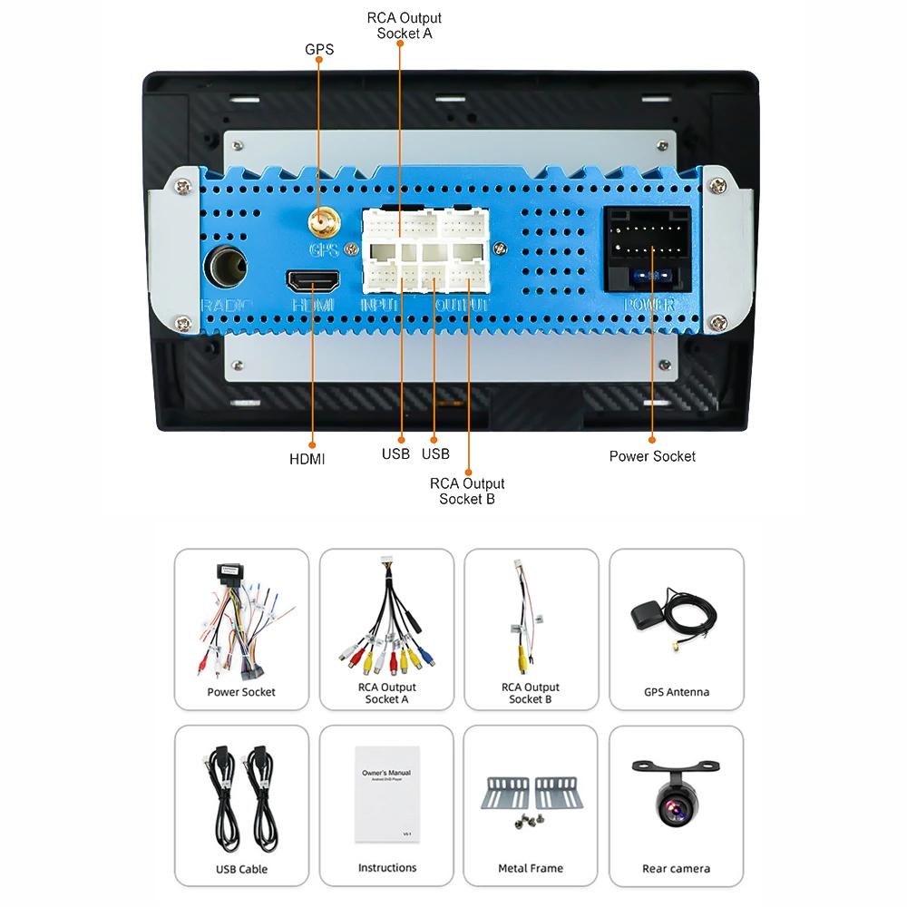 Eunavi 2Din Android 10 Car Radio GPS Stereo For VW Volkswagen JETTA 2012-2016 navigation multimedia 8 core 4GB 64GB TDA7851