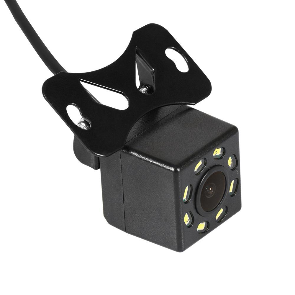 Eunavi 8 LED Night Vision Car Rear View Camera Universal Backup Parking Camera Waterproof Shockproof Wide Angle HD Color Image