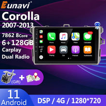 Cargar imagen en el visor de la galería, Eunavi 2 Din Android 11 Car Radio GPS For Toyota Corolla E140 E150 2007 - 2013 Multimedia Video Player 2Din DVD Head unit DSP 4G