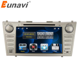 Eunavi 8 inch 2 din car dvd player gps navigation Auto radio for Toyota Camry 2007 2008 2009 2010 2011 Car pc stereo Head unit