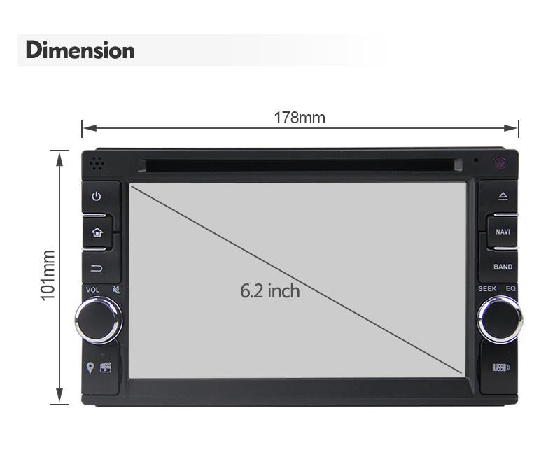 Eunavi 2 Din Android Universal Car Radio DVD Audio GPS Auto Multimedia Player 2Din Navigation Headunit PC CD TDA7851 DSP USB