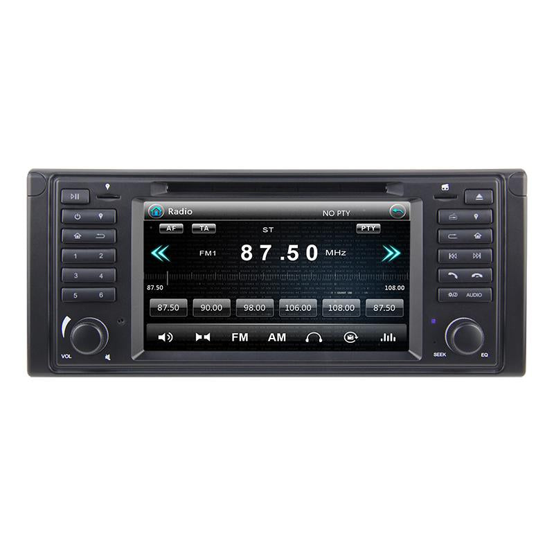 Eunavi 1 Din 7'' Car DVD GPS navigaation Radio Stereo For BMW E39 1996-2003 E53 X5 multimedia player with touch screen swc bt