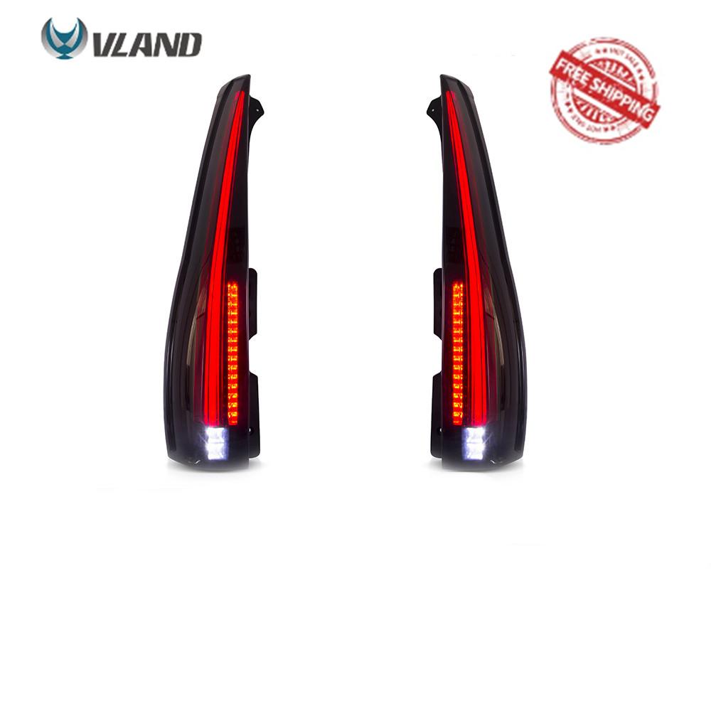 VLAND car accessories LED Tail lights Assembly for Cadillac Escalade ESV 2007-2014 LED Turn Signal Reverse Lights