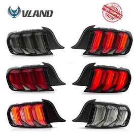 VLAND Tail lamp assembly for Ford Mustang 2015-2020 Tail light with Sequential Turn Signal Reverse Lights Plug and Play