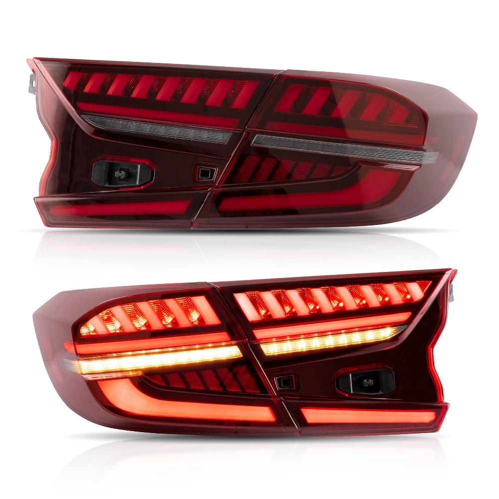 VLAND Tail lights Assembly for Honda Accord 2018 2019 Taillights Tail Lamp with Turn Signal Reverse Lights DRL light