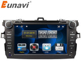 Eunavi 2 din car dvd radio player for Toyota Corolla 2007 2008 2009 2010 2011 2din gps navigation 8 inch stereo car pc headunit