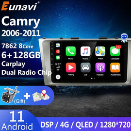Eunavi 9inch Android 11 Car DVD Radio Multimedia Video Player For Toyota Camry 40 50 2006 2007 - 2011 Navigation GPS 2 Din 2Din