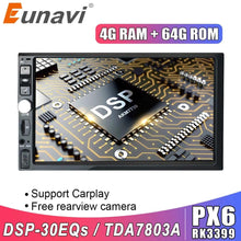 Load image into Gallery viewer, Eunavi 2 Din 7&#39;&#39; Android 10 Car Multimedia Player 4G 64GB Universal Auto Radio Stereo GPS navigation 1024*600 DSP WIFI NO DVD