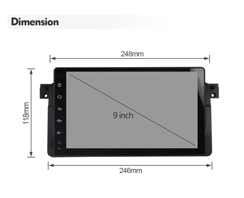 Eunavi Android 10 Car Multimedia Radio Player for BMW E46 M3 318i 320i 325i GPS One 1 din Autoradio Stereo Audio DSP 4G WIFI RDS