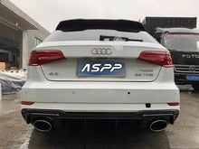 Charger l&#39;image dans la galerie, RS3 Style Rear Diffuser With Exhaust for 17-19 Audi A3 S-line Hatchback,ASPP  Auto Body Kit for Audi