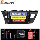 Eunavi 4G+64G Octa 8 core car radio for Toyota Corolla E180 2013-2016 multimedia car gps navigation PX6 WIFI android 10 no dvd