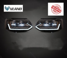 Załaduj zdjęcie do przeglądarki galerii, VLAND Car Lamp Assembly For Volkswagen Caravelle T5 Headlight 2011-2015 With Full LED Front Light Yellow Sequential Turn Signal