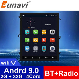 Eunavi 2Din Android system car radio multimedia player stereo audio for universal Vertical tesla screen unit GPS Navigation WIFI