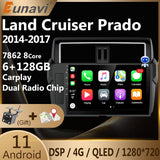 Eunavi Android 11 Tsar radio stereo dla Toyota Land Cruiser Prado 150 2013 2014 2015 2016 2017 odtwarzacz multimedialny ChG GPS 2 Din DVD