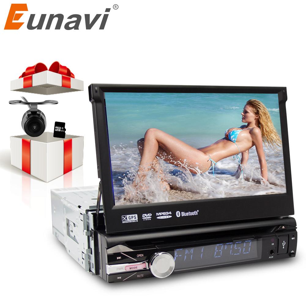 Eunavi 7" Universal 1 Din Autoradio DVD-Player GPS Navigation Autoradio Stereo mit Bluetooth PC Automotivo SD USB RDS Aux CD