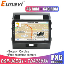 Charger l&#39;image dans la galerie, Eunavi 2 din Android 10 Car radio stereo GPS for Toyota Land Cruiser LC200 200 2007-2015 Double 2din Headunit TDA7851 subwoofer