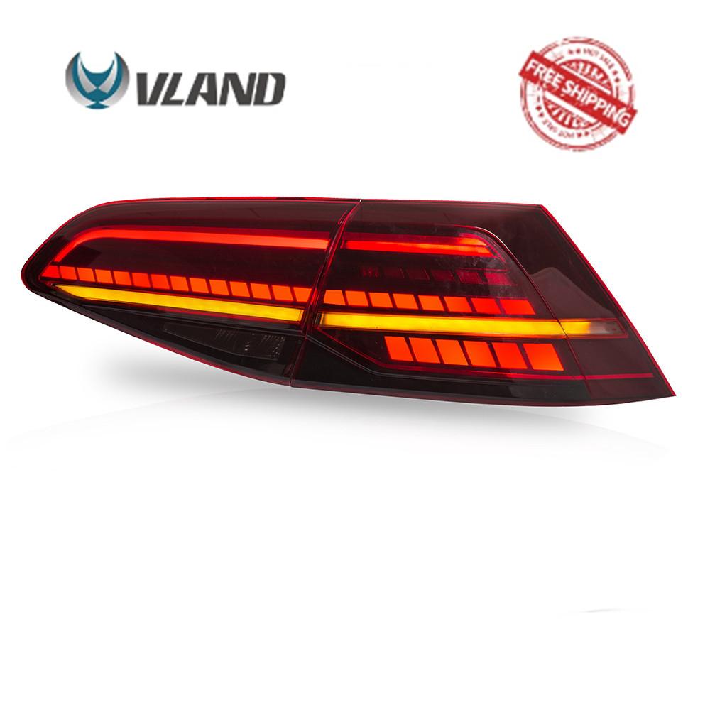 VLAND Tail Lights Assembly For Volkswagen Golf 7 2013-2019 Taillight Tail Lamp With Turn Signal Reverse Lights LED DRL Light