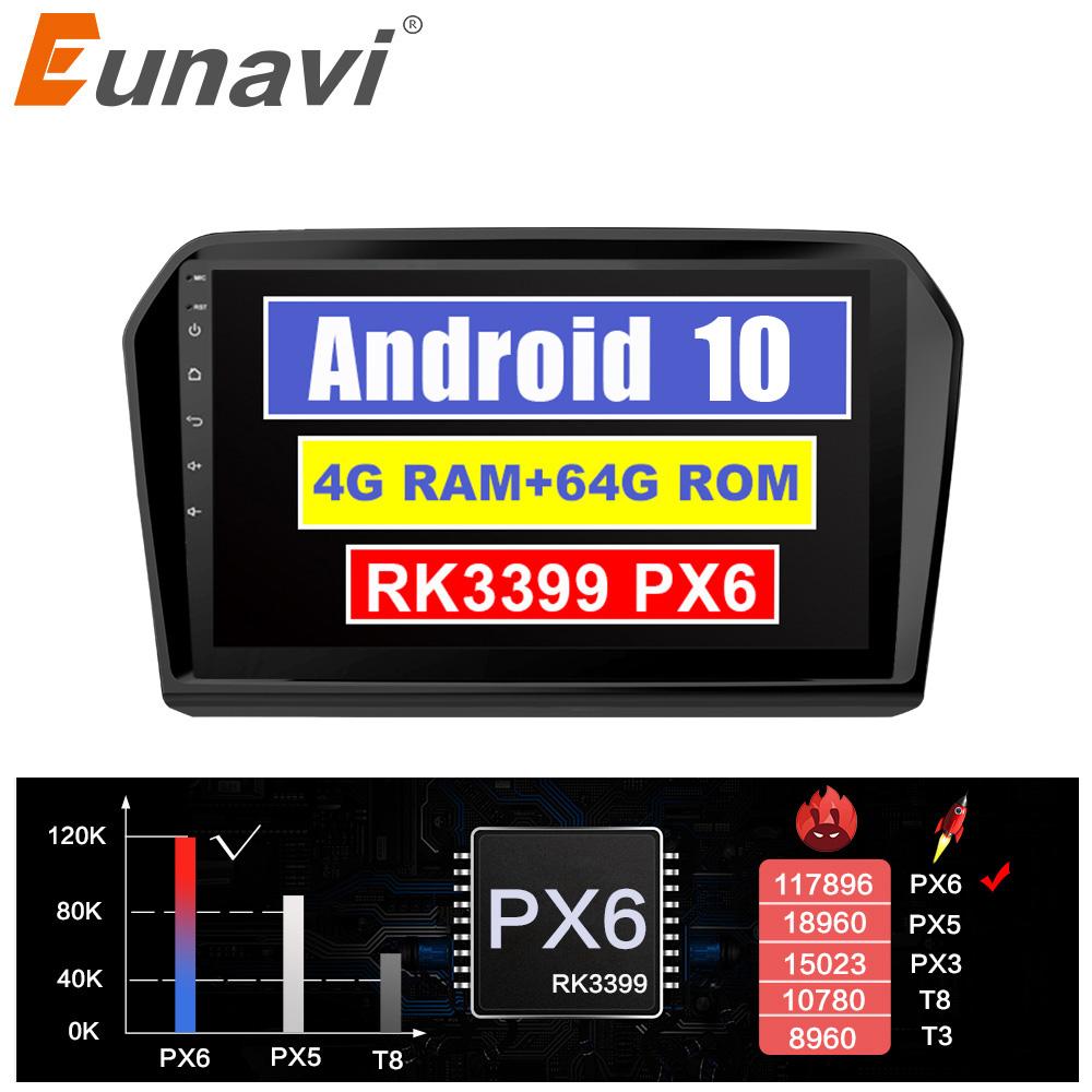 Eunavi 2Din Car Radio 8 core 4GB 64GB Android 10 GPS Stereo For VW Volkswagen JETTA 2012-2016 navigation multimedia TDA7851