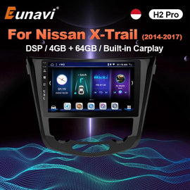 Eunavi 2 Din Android 10 Auto Stereo Car Radio For Nissan X Trail Qashqail 2014-2017 Multimedia Video Player Carplay 2Din GPS