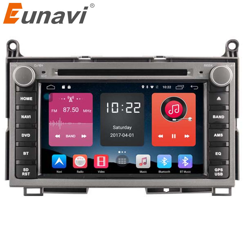 Eunavi 2GB 2 din Android 9.0 quad core car dvd player autoradio stereo gps tape recorder for TOYOTA VENZA 2008-2015 head units