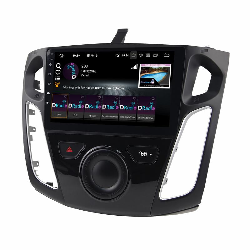 Eunavi 2 din Android 9 Car Radio Multimedia Player For Ford focus 2012-2015 2din GPS auto stereo tda7851 touch screen 4G 64GB