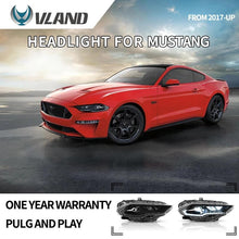 Załaduj zdjęcie do przeglądarki galerii, VLAND Full LED Headlights for Mustang  Headlamp Assembly with DRL Sequential Turn Signal factory accessory car led lights2018-UP