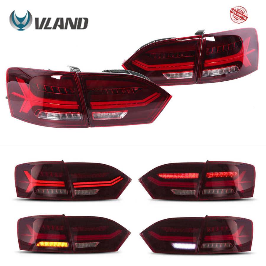 Full LED Dynamic Tail Lights Cherry Red Lens IP67 Waterproof Fit for MK6 YAB-ST-0215AH Car Styling2011 2012 2013 2014