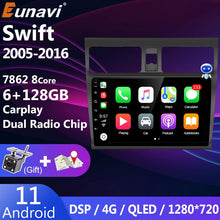 Cargar imagen en el visor de la galería, Eunavi 4G 1280*720 QLED 2 Din Android 11 Car Radio Multimedia Video Player For Suzuki Swift 2005 2006 - 2016 Head unit DVD GPS