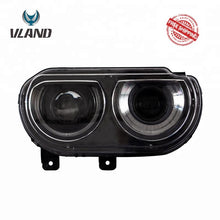 Laden Sie das Bild in den Galerie-Viewer, VLAND Headlamp Car Headlights Assembly For Dodge Challenger 2008-2014 Head Light Moving Turn Signal Light DRL Dual Beam Lens