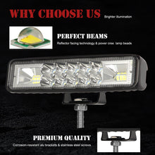 Charger l&#39;image dans la galerie, Vehicle Work Light 6 inch Two Rows 6000K IP67 for Car Truck Off-road Vehicle LED Work Lights Spot / Flood Light