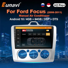 Załaduj zdjęcie do przeglądarki galerii, Eunavi 2 Din samochodowy radioodtwarzacz multimedialny z androidem dla ford focus 2 3 Mk2 Mk3 2004-2011 hatchback 2din Audio 9 &#39;&#39;radioodtwarzacz DSP GPS