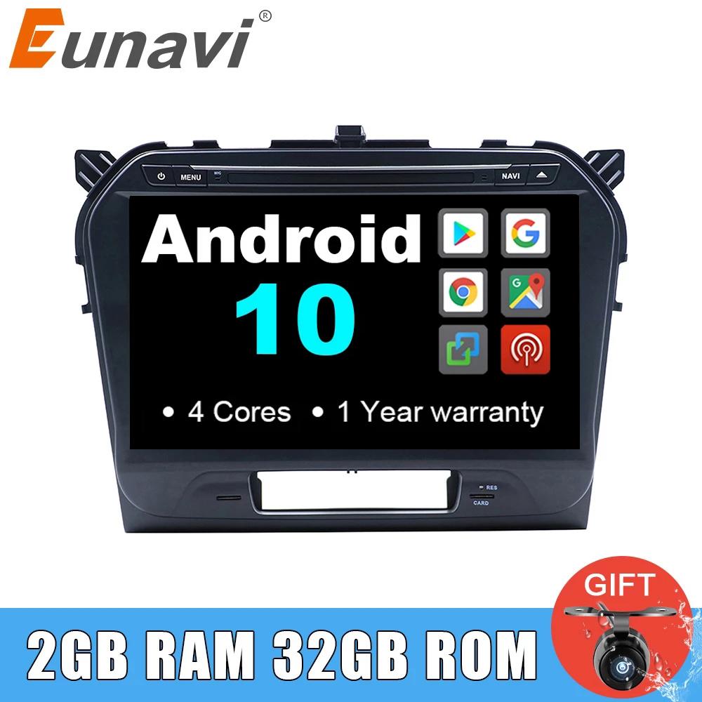 Eunavi 2 Din 10,1 Zoll Android 10 Auto DVD Radio Stereo für SUZUKI GRAND VITARA 2015 Multimedia GPS Navigation Headunit PC 2din