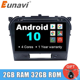 Eunavi 2 Din 10.1 inch Android 10 Car DVD Radio Stereo for SUZUKI GRAND VITARA 2015 Multimedia GPS Navigation headunit PC 2din
