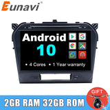 Eunavi 2 Din 10.1 inch Android 10 Car DVD Radio Stereo for SUZUKI GRAND VITARA 2015 Multimedia GPS Navigation headunit PC 2din