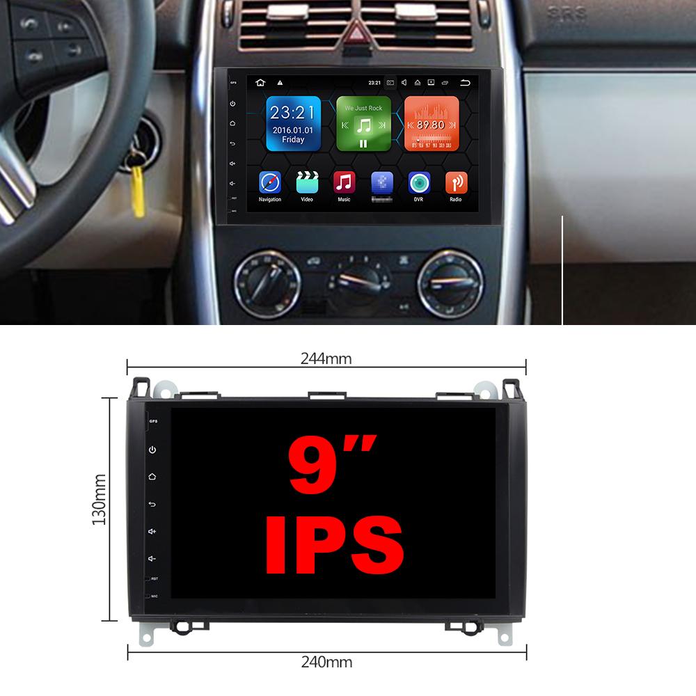 Eunavi 2 Din Android 9 samochodowe multimedia radio samochodowe dla Benz Sprinter Vito W169 W245 W469 W639 B200 GPS stereo 2din radioodtwarzacz