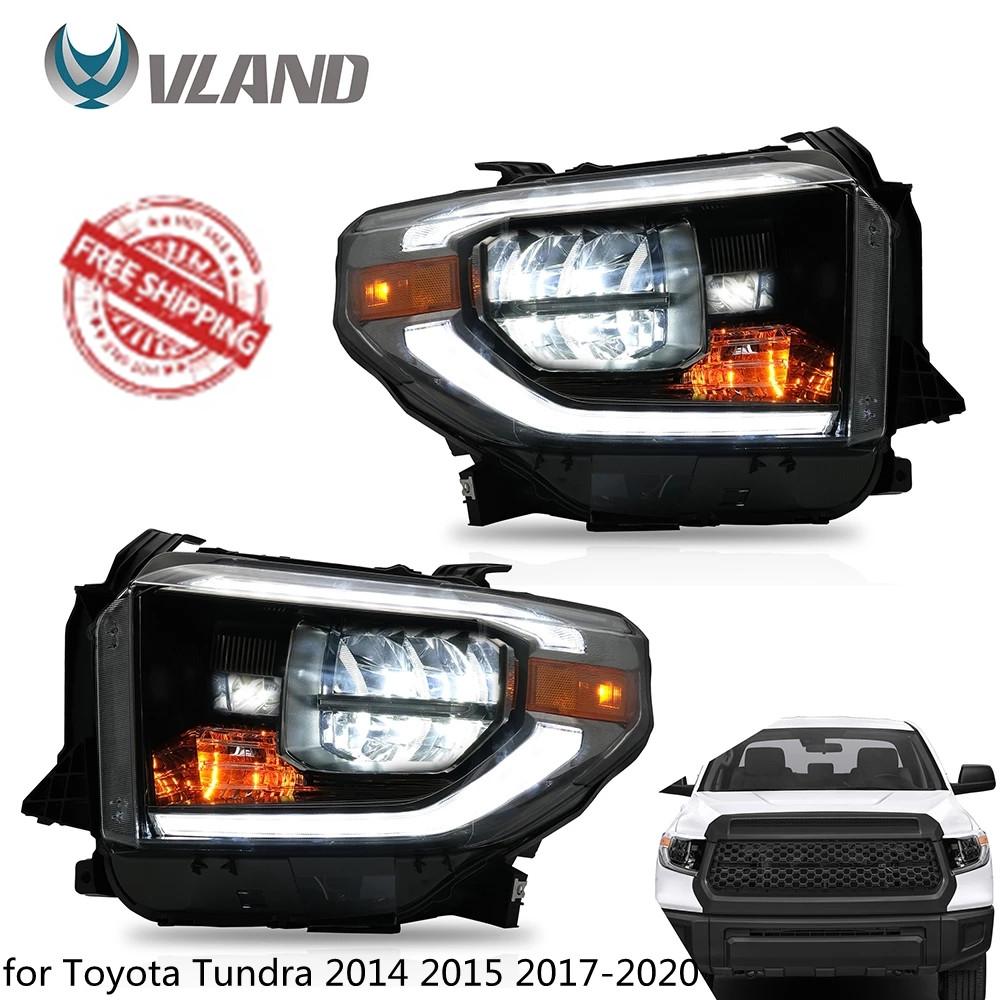 VLAND Headlamp Car Headlights Assembly for Toyota Tundra 2014 2015 2017-2020 Head light