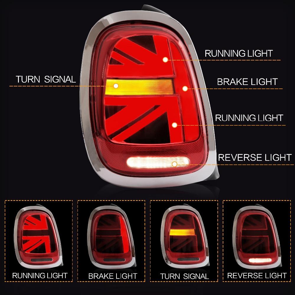 VLAND Tail Lights Assembly For BMW MINI Cooper F55 F56 F57 2014-2020 Tail Lamp With Turn Signal Reverse Lights LED DRL Light