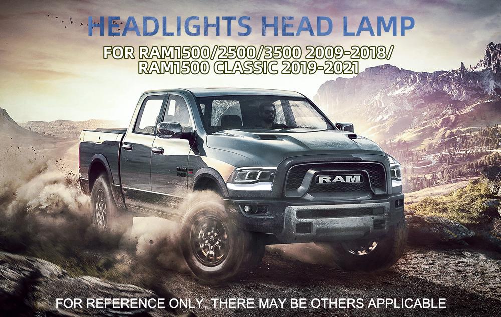 VLAND Factory Full LED RAM 1500 2500 3500 Headlights 2009-2019 RAM1500 CLASSIC 2019-2021 Head Lamp For Dodge RAM2500 RAM3500