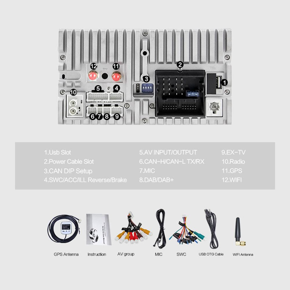 Eunavi 2 Din Android Car DVD Audio Radio Multimedia For VW GOLF 6 Polo Bora JETTA B6 PASSAT Tiguan SKODA OCTAVIA GPS Navigator