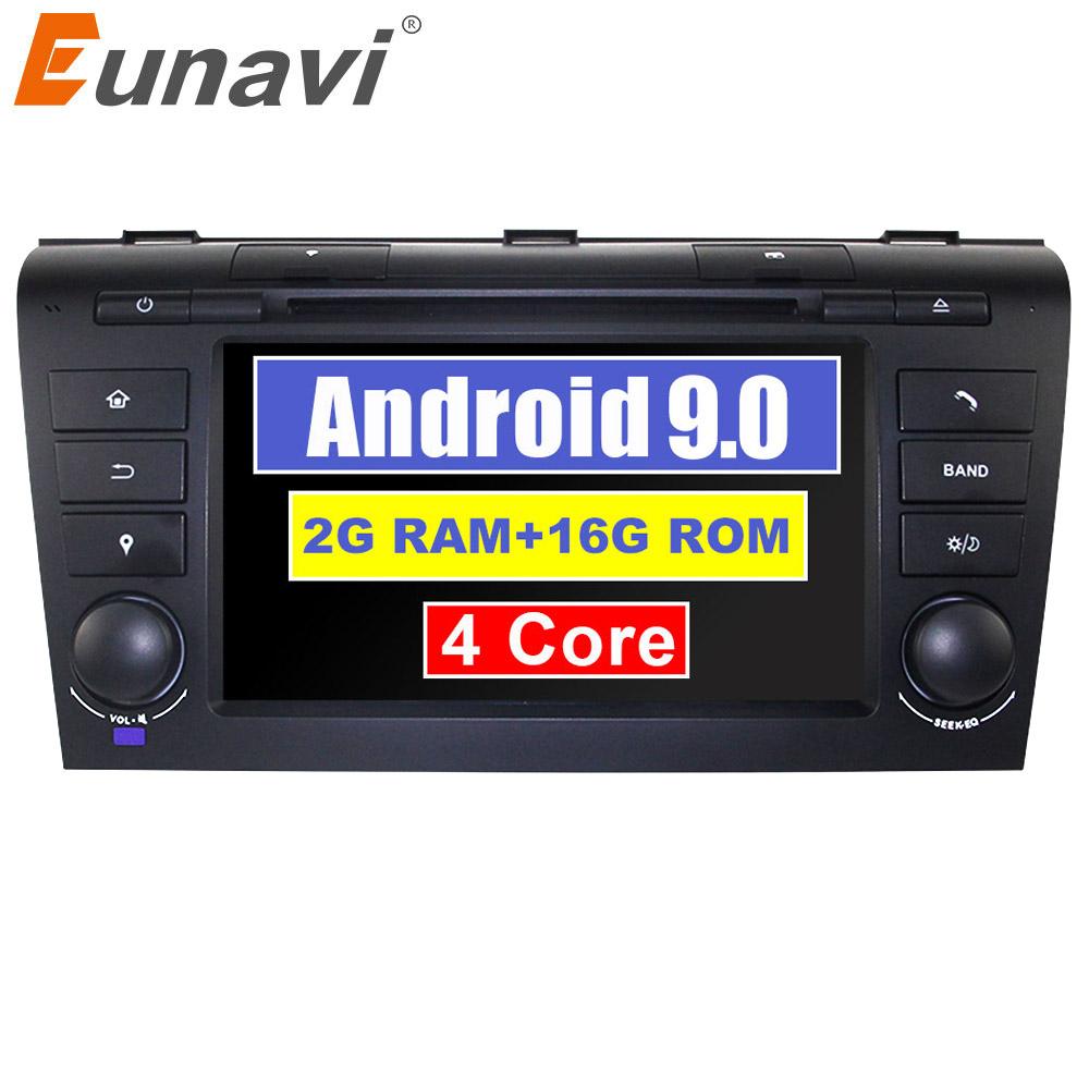 Eunavi 2 din Android 9 Car DVD multimedia player for Mazda 3 2004-2009 gps navigation Radio stereo headunit TDA7851 7 inch wifi