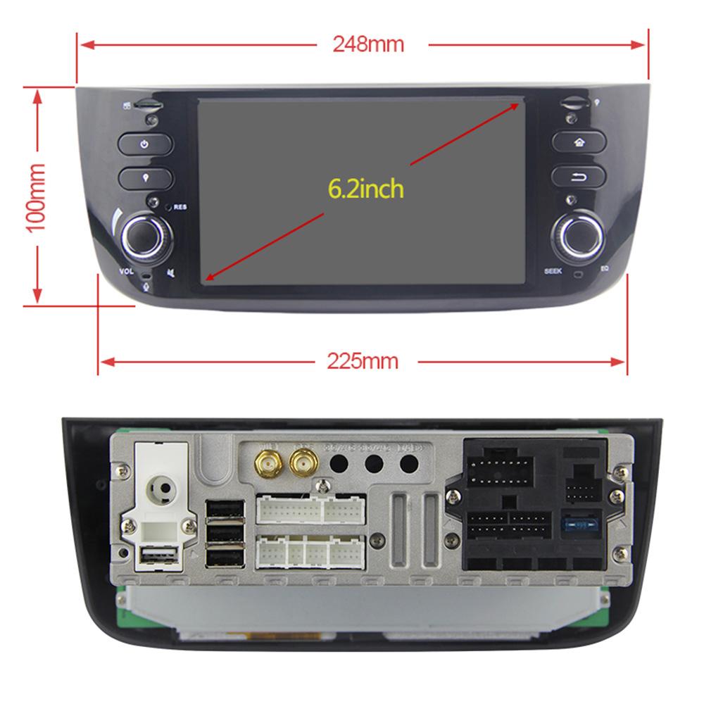 Eunavi Autoradio 1 Din Android 9.0 Car Radio DVD Multimedia Player For Fiat Linea Punto evo 2012-2016 GPS Navigation Stereo WIFI