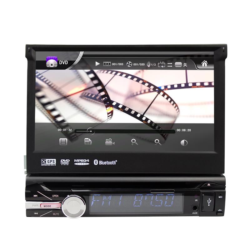 Eunavi 7" Universal 1 Din Autoradio DVD-Player GPS Navigation Autoradio Stereo mit Bluetooth PC Automotivo SD USB RDS Aux CD