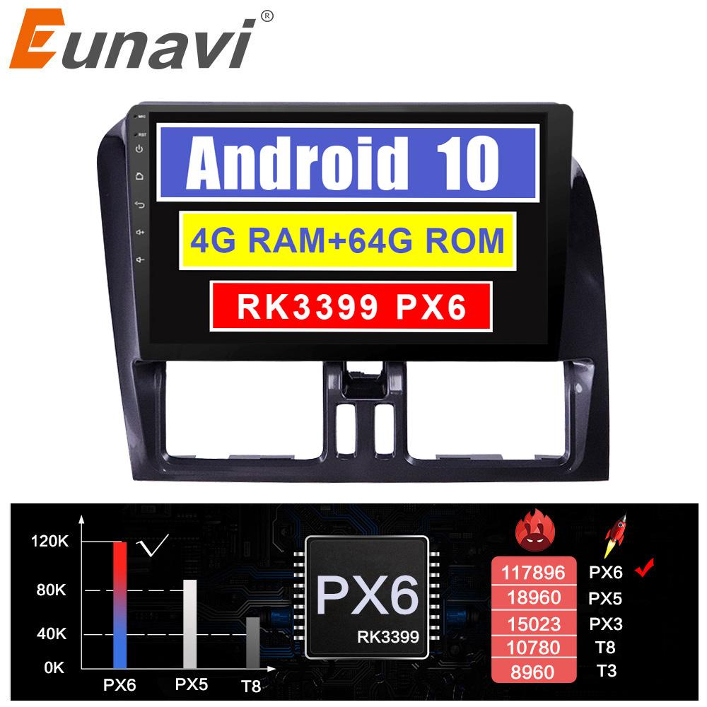 Eunavi Android 10 Autoradio For Volvo XC60 2015 2016 2017 Multimedia Stereo Car Radio Player Navigation GPS 1 Din Head Unit