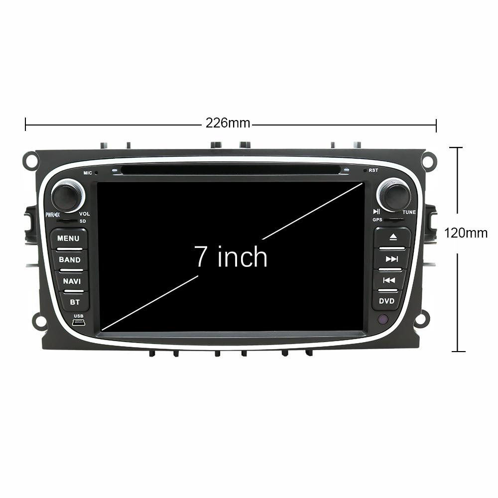 Eunavi DSP 2 Din Android Autoradio DVD-Player GPS Für FORD Focus 2 II Mondeo S-MAX C-MAX Galaxy 2Din Multimedia 4G 64GB 8 Core