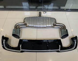 RS3 Style Rear Diffuser With Exhaust for 17-19 Audi A3 S-line Hatchback,ASPP  Auto Body Kit for Audi